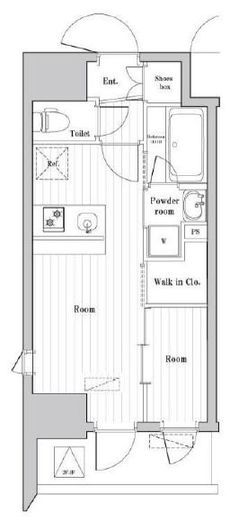 アークマーク大森町アジールコート 701 間取り図