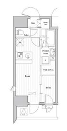 アークマーク大森町アジールコート 901 間取り図