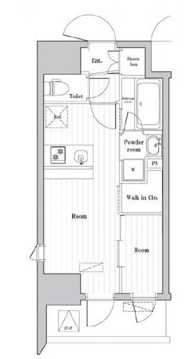 アークマーク大森町アジールコート 1401 間取り図