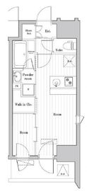 アークマーク大森町アジールコート 402 間取り図