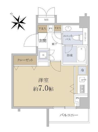 パレステュディオ銀座2丁目 7階 間取り図