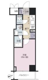 コンシェリア新橋マスターズヴィラ 13階 間取り図