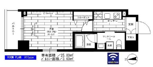 グランドコンシェルジュ吾妻橋 3階 間取り図