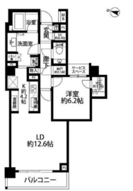 ザ・パークハウス西麻布霞町 1階 間取り図