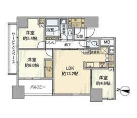 パークホームズ本郷東大前 12階 間取り図