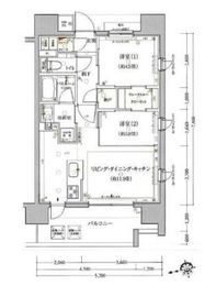 クリオ浅草セントラルマークス 2階 間取り図