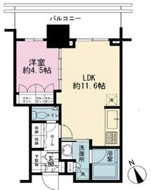 ブランズタワー芝浦 7階 間取り図