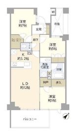 プラウド新宿中落合 1階 間取り図