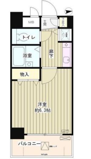 パークヒルズ落合 504 間取り図