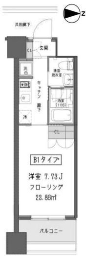 ガーデン蒲田 428 間取り図