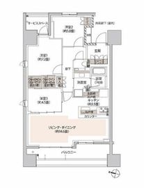 ザ・パークハウス本郷 7階 間取り図