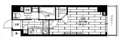 ステージファースト飯田橋アジールコート 6階 間取り図