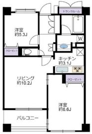 コスモ白金シティフォルム 10階 間取り図