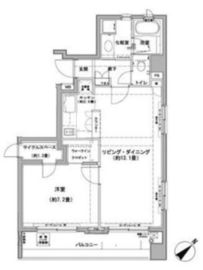クレジデンス日本橋浜町 503 間取り図