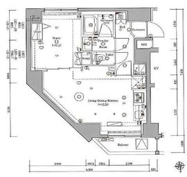 ジェノヴィア新御徒町スカイガーデン 13階 間取り図