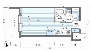 レジディア銀座東 504 間取り図