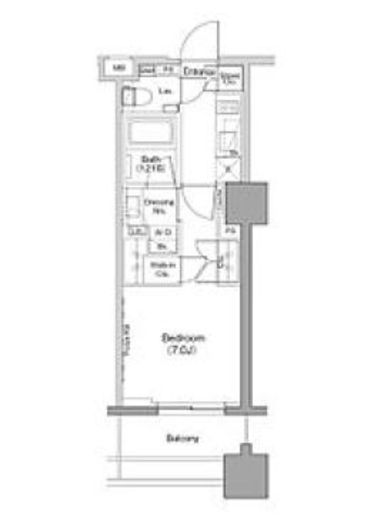 ザ・パークハビオ木場 1004 間取り図