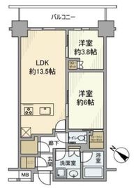 アトラス築地 11階 間取り図