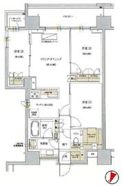 クレヴィア新宿若松町 4階 間取り図