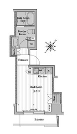 レジディア月島2 410 間取り図