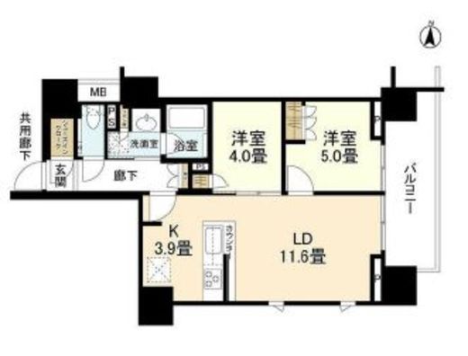 クレヴィア日暮里 THE PLACE 8階 間取り図