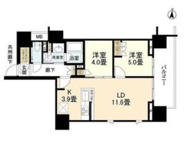 クレヴィア日暮里 THE PLACE 8階 間取り図