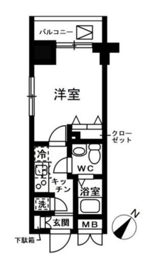 レジディア日本橋人形町2 305 間取り図