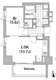 アパートメンツタワー六本木 1003 間取り図