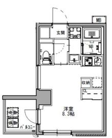 La Douceur蒲田 (ラドゥセール蒲田) 905 間取り図