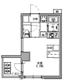 La Douceur蒲田 (ラドゥセール蒲田) 605 間取り図