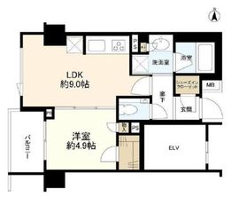 ブランズ神楽坂 5階 間取り図