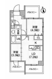 レクシード神楽坂 803 間取り図