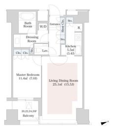 ラ・トゥール新宿 2317 間取り図