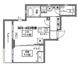 ヴェルデフォレスタ代々木公園 302 間取り図