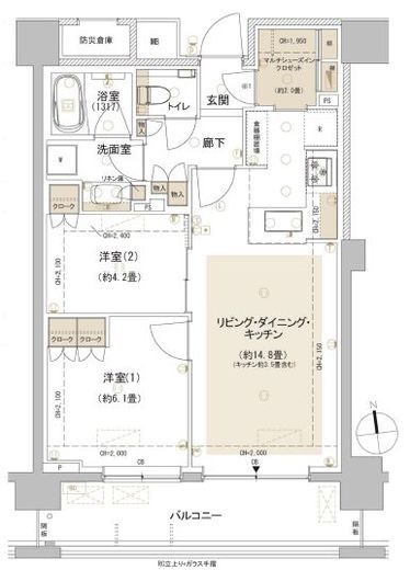 パークホームズ東中野 2階 間取り図