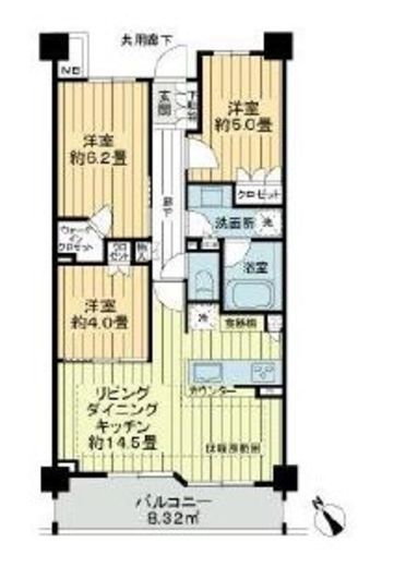 サンクタス旧古河庭園 1階 間取り図