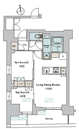 ブリリアイスト町屋 901 間取り図