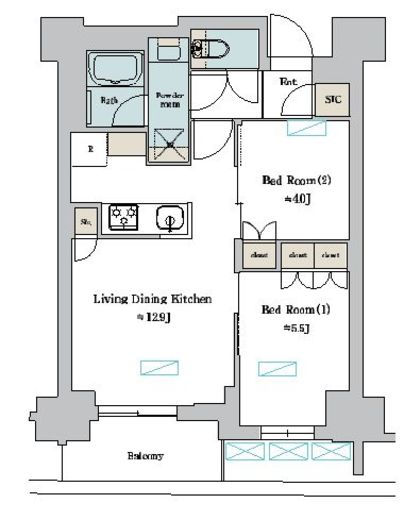 ブリリアイスト町屋 903 間取り図