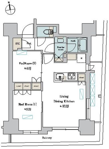 ブリリアイスト町屋 904 間取り図