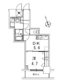 銀座レジデンス伍番館 10F1 間取り図