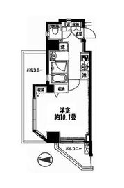 クレイシア神楽坂 3階 間取り図