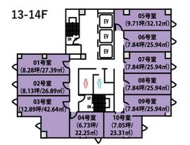 クロスオフィス内幸町 1301 間取り図