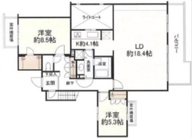 パークコート浜田山 2階 間取り図