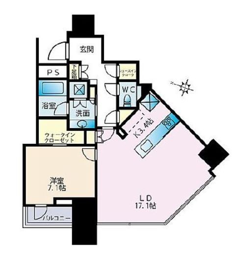 パークコート渋谷ザタワー 8階 間取り図