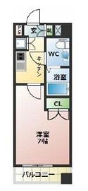 ヴィーダ・スカイコート品川 7階 間取り図