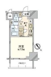 パークリュクス白金高輪 15階 間取り図