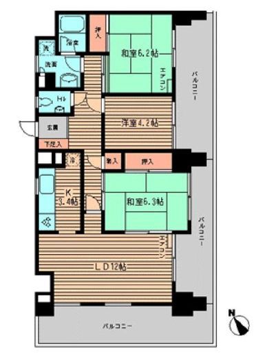 恵比寿アーバンハウス 8階 間取り図