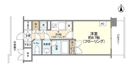 クオリア小石川 11階 間取り図