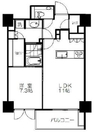 プレミスト六番町 4階 間取り図
