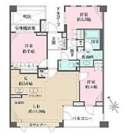パークハウス玉川岡本 2階 間取り図
